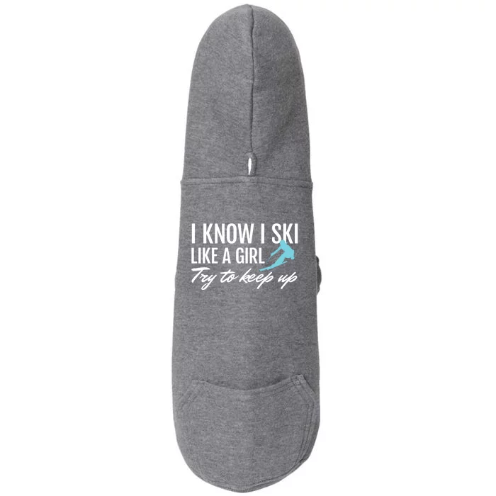 Ski Like A ; Skiing Meaningful Gift Teen Doggie 3-End Fleece Hoodie