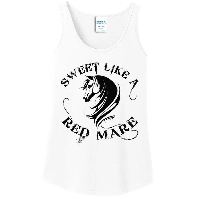 Sweet Like a Red Mare Funny Horse Lover Ladies Essential Tank