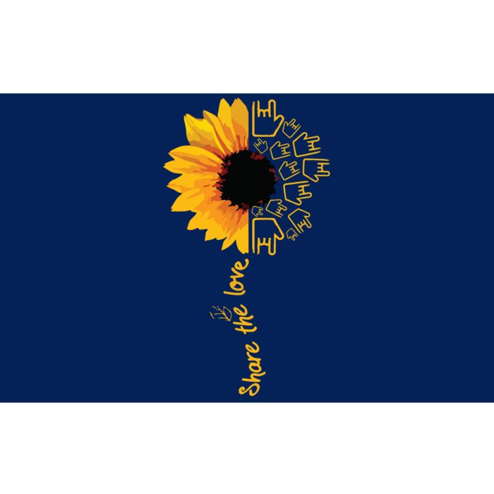 Sign Language ASL American Sunflower Share The Love Bumper Sticker