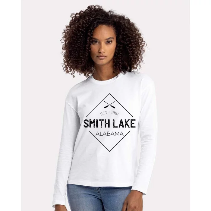 Smith Lake Alabama Womens Cotton Relaxed Long Sleeve T-Shirt