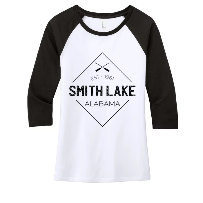 Smith Lake Alabama Women's Tri-Blend 3/4-Sleeve Raglan Shirt