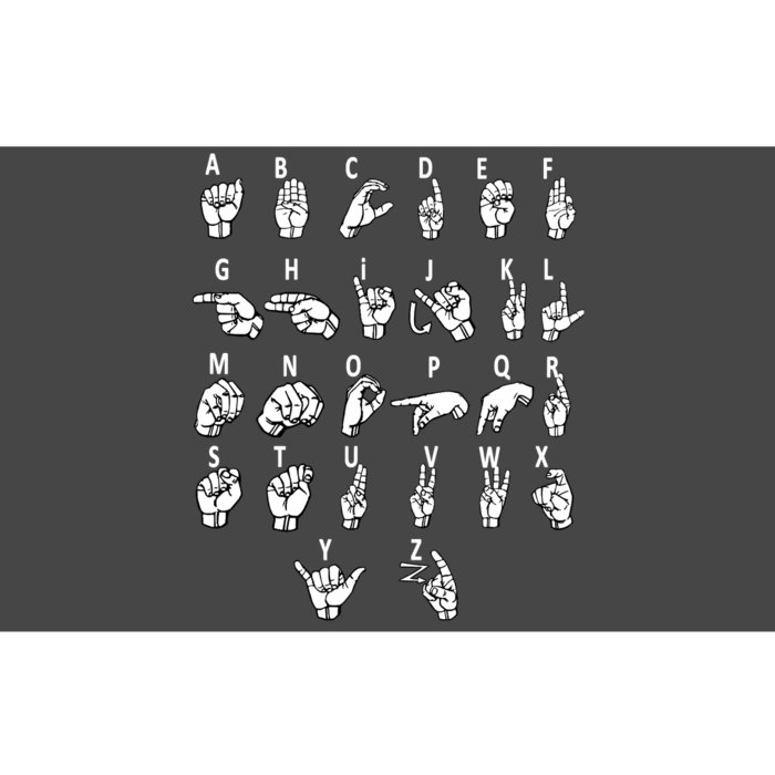 Sign Language Alphabet For ASL Interpreter Deaf Teacher Stud Bumper Sticker