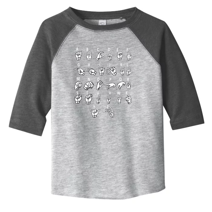 Sign Language Alphabet For ASL Interpreter Deaf Teacher Stud Toddler Fine Jersey T-Shirt