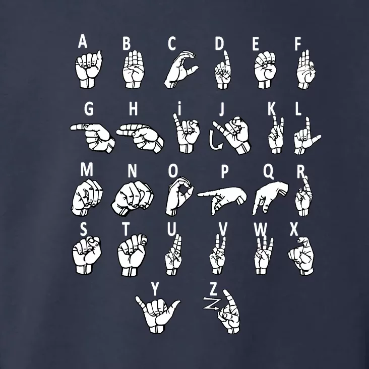 Sign Language Alphabet For ASL Interpreter Deaf Teacher Stud Toddler Hoodie