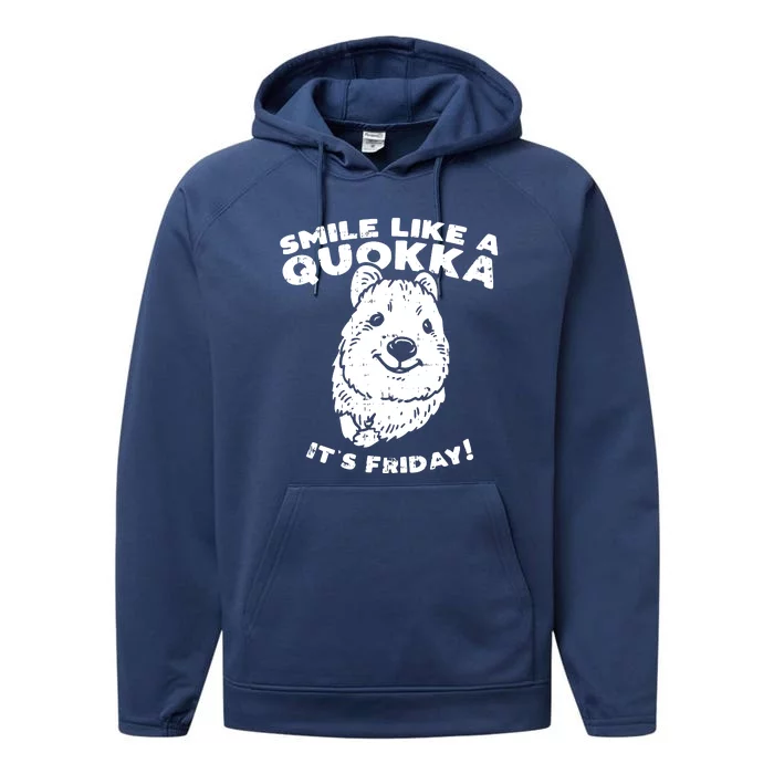 Smile Like A Quokka ItS Friday Performance Fleece Hoodie