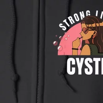 Strong Like A Cyster Pcos Awareness Full Zip Hoodie