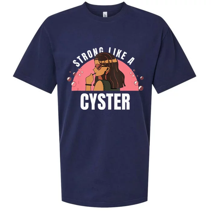 Strong Like A Cyster Pcos Awareness Sueded Cloud Jersey T-Shirt