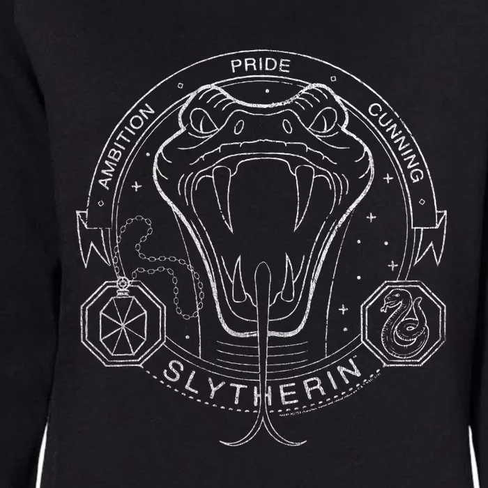 Slytherin Line Art Snake Symbol Womens California Wash Sweatshirt