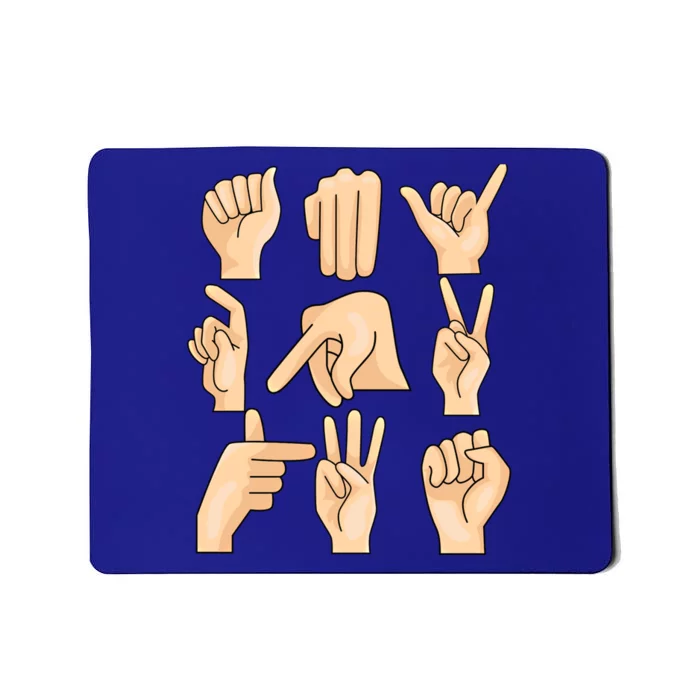 Sign Language Asl Teacher Hand Learning Hearing Impaired Gift Mousepad