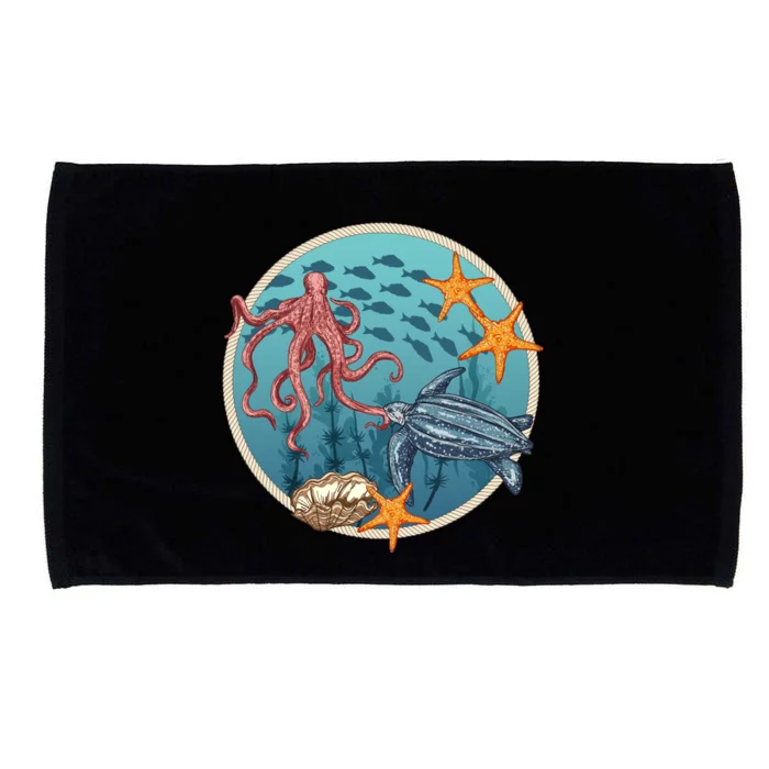 Sea Life Aquarium Cool Marine Microfiber Hand Towel