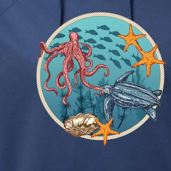 Sea Life Aquarium Cool Marine Performance Fleece Hoodie