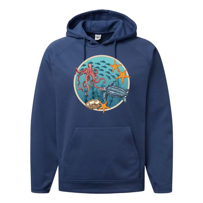 Sea Life Aquarium Cool Marine Performance Fleece Hoodie