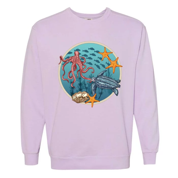 Sea Life Aquarium Cool Marine Garment-Dyed Sweatshirt