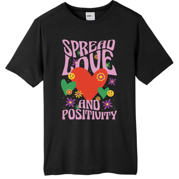 Spread Love And Positivity Retro Heart ChromaSoft Performance T-Shirt