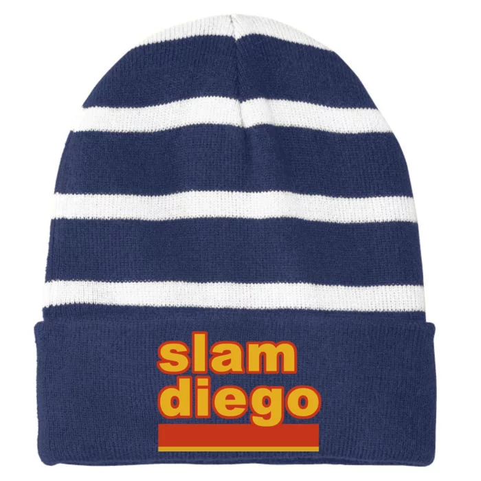 Slam Diego Striped Beanie with Solid Band