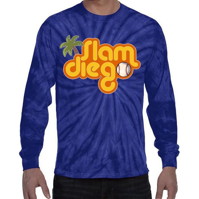 Slam Diego Tropical Baseball Tie-Dye Long Sleeve Shirt