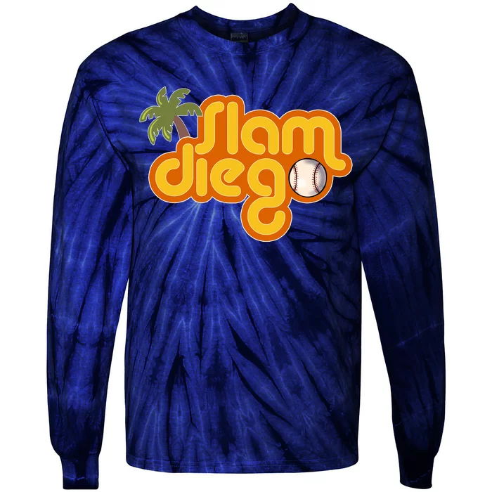 Slam Diego Tropical Baseball Tie-Dye Long Sleeve Shirt