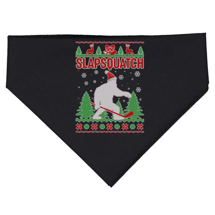 Slapsquatch Ugly Christmas Sweater Bigfoot USA-Made Doggie Bandana