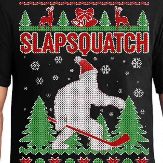 Slapsquatch Ugly Christmas Sweater Bigfoot Pajama Set