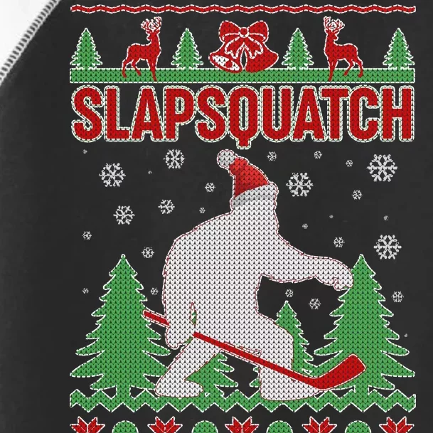 Slapsquatch Ugly Christmas Sweater Bigfoot Toddler Fine Jersey T-Shirt