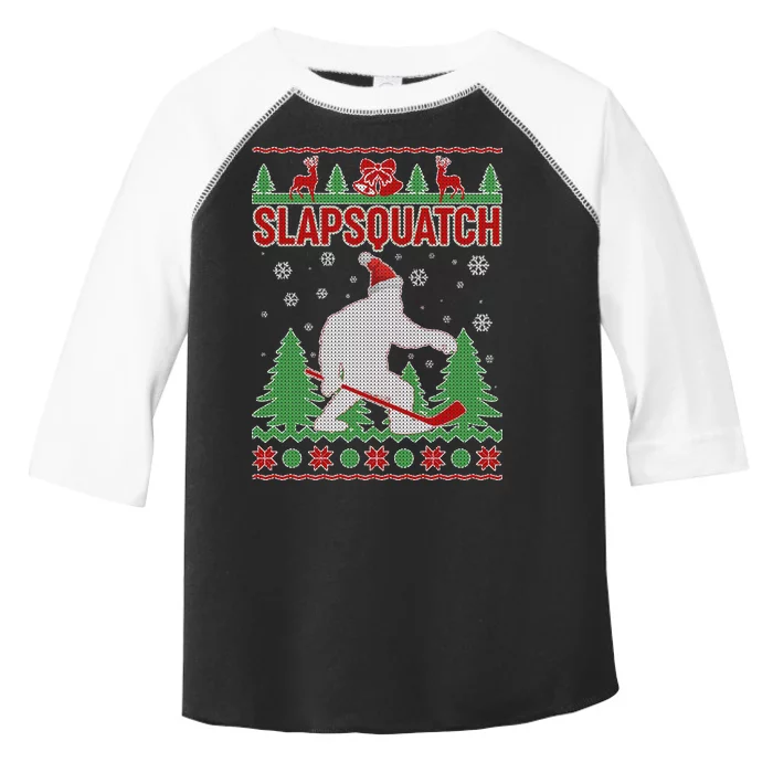 Slapsquatch Ugly Christmas Sweater Bigfoot Toddler Fine Jersey T-Shirt