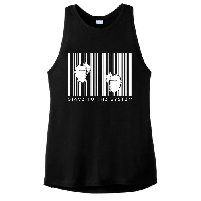 Slave To The System Barcode Ladies Tri-Blend Wicking Tank