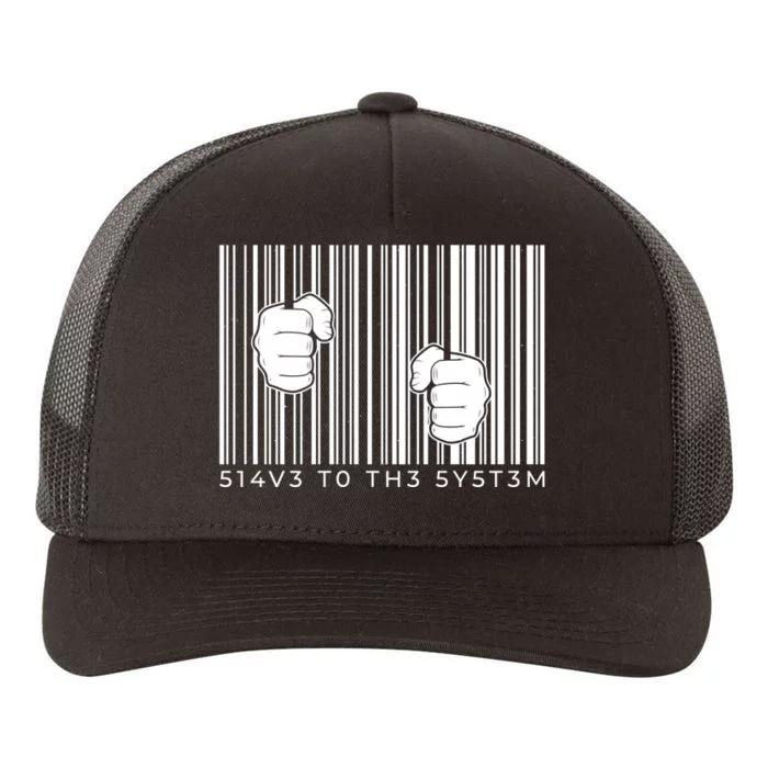 Slave To The System Barcode Yupoong Adult 5-Panel Trucker Hat