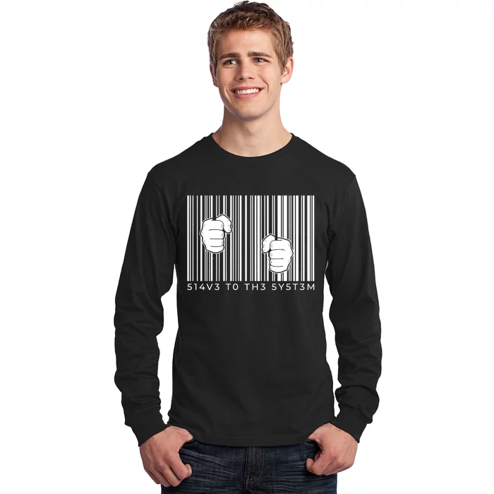 Slave To The System Barcode Long Sleeve Shirt