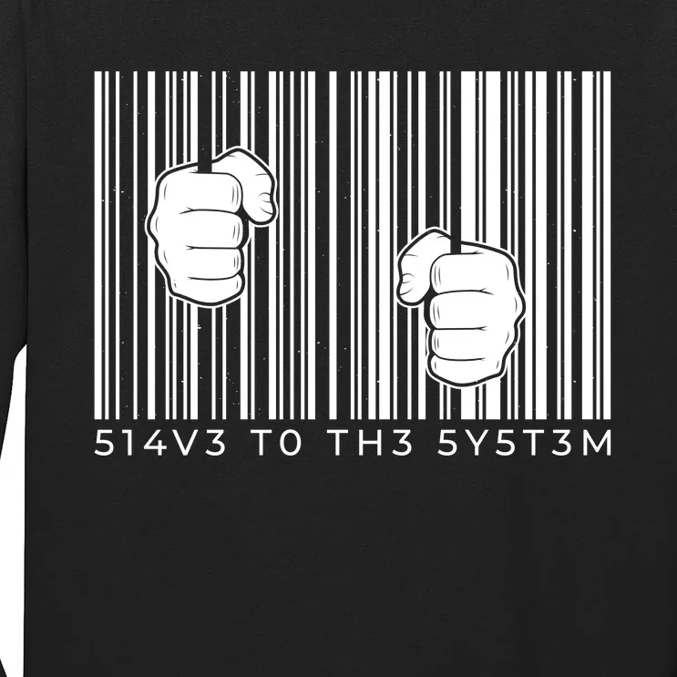 Slave To The System Barcode Long Sleeve Shirt