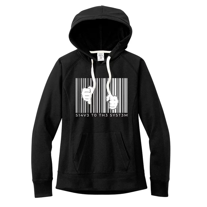 Slave To The System Barcode Women's Fleece Hoodie