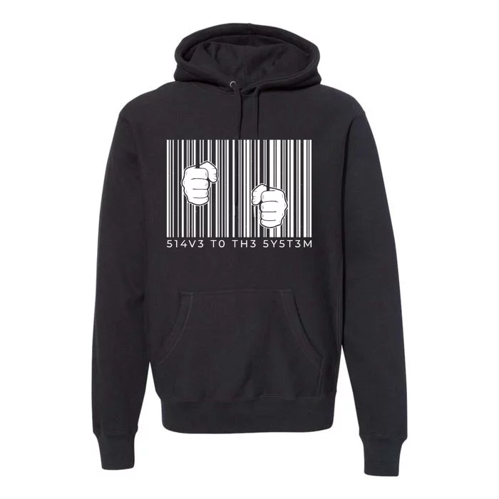 Slave To The System Barcode Premium Hoodie