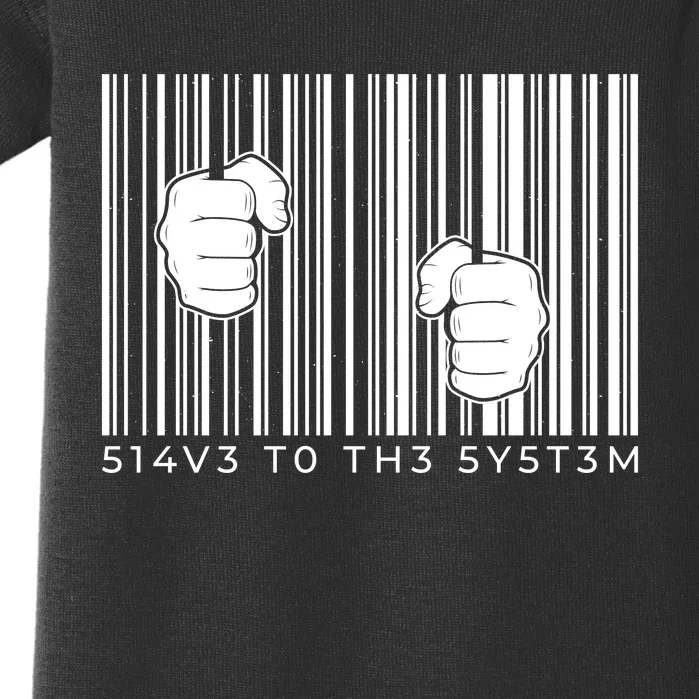 Slave To The System Barcode Baby Bodysuit