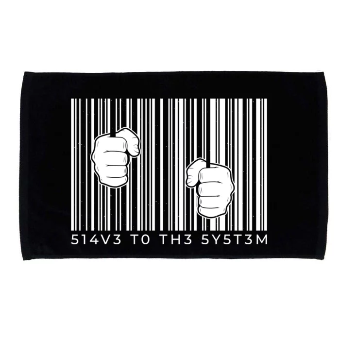 Slave To The System Barcode Microfiber Hand Towel