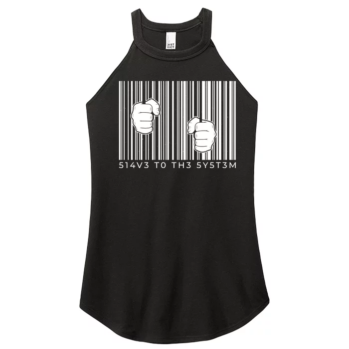 Slave To The System Barcode Women’s Perfect Tri Rocker Tank