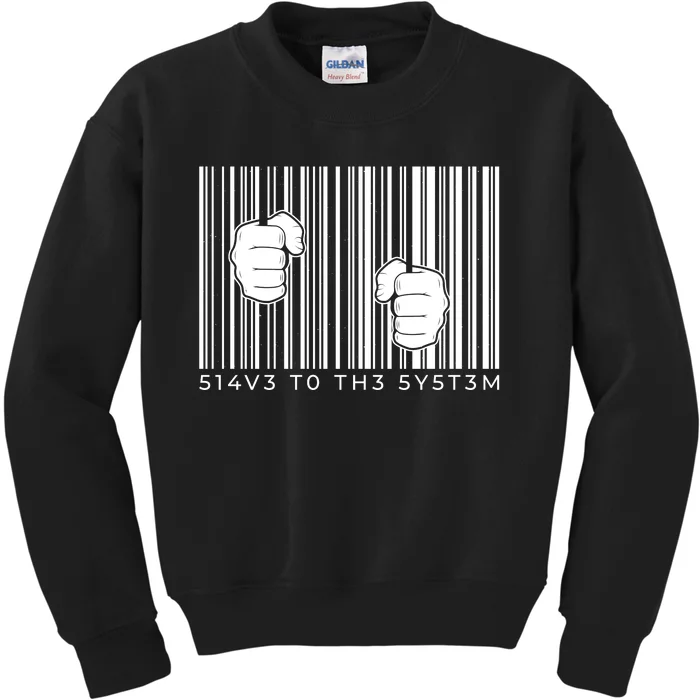 Slave To The System Barcode Kids Sweatshirt