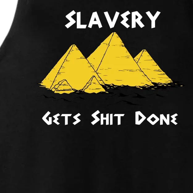 Slavery Gets Shit Done Ladies Tri-Blend Wicking Tank