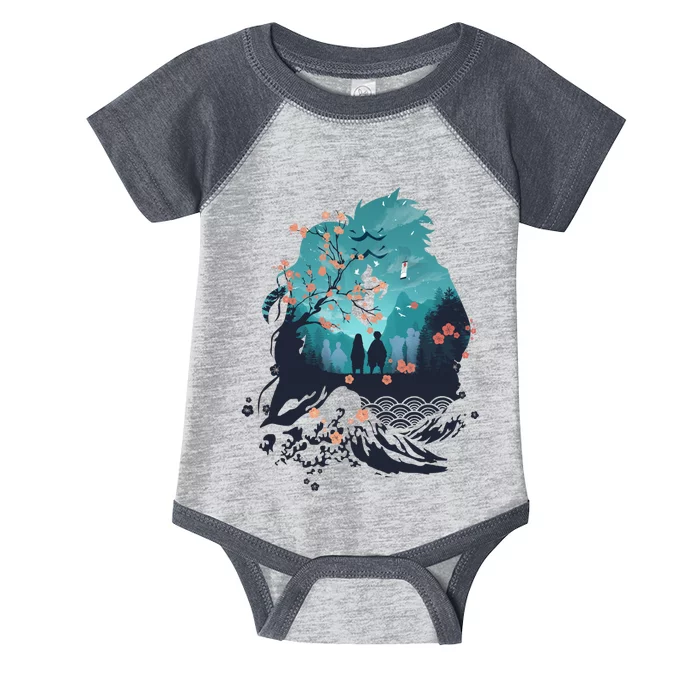 Slayers Demon Anime Siblings Vaporwave Infant Baby Jersey Bodysuit