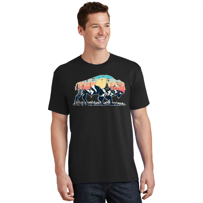 Sunset Landscape Buffalo T-Shirt