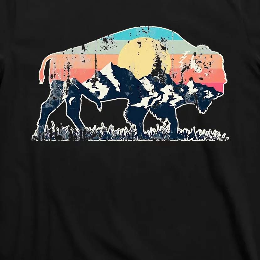 Sunset Landscape Buffalo T-Shirt