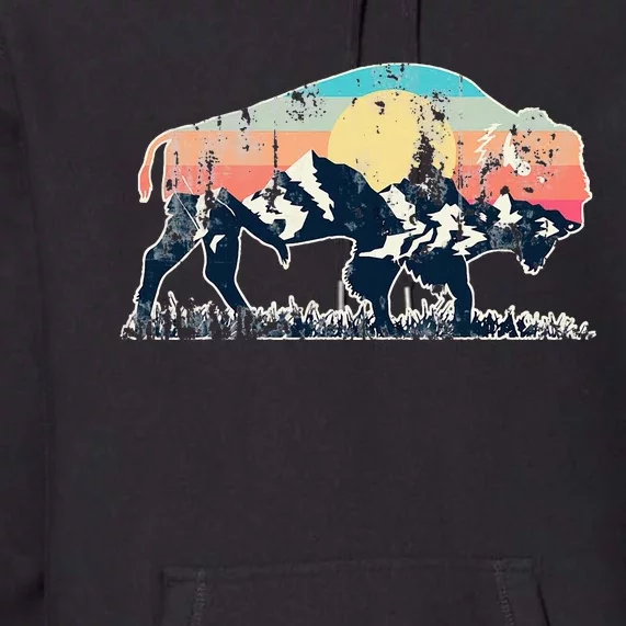 Sunset Landscape Buffalo Premium Hoodie