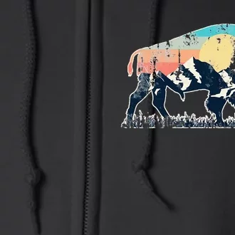 Sunset Landscape Buffalo Full Zip Hoodie