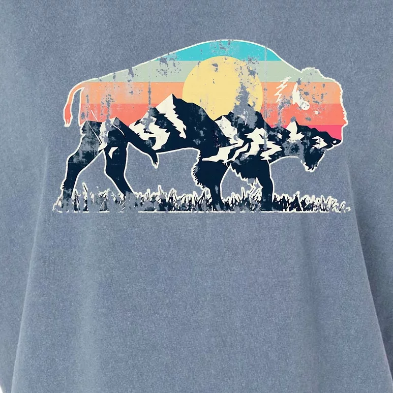 Sunset Landscape Buffalo Garment-Dyed Women's Muscle Tee