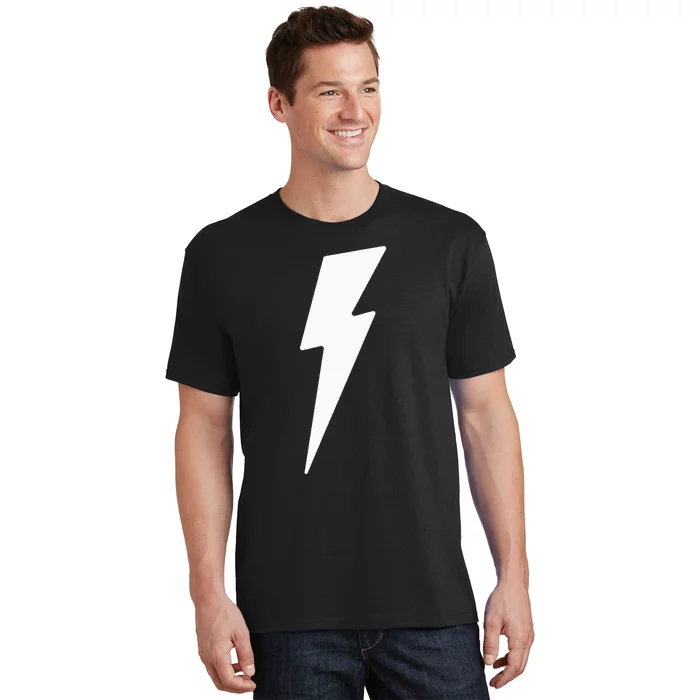 Simple Lightning Bolt In White Thunder Bolt T-Shirt