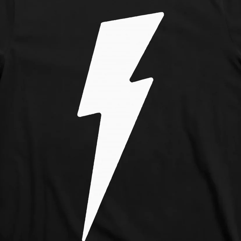 Simple Lightning Bolt In White Thunder Bolt T-Shirt