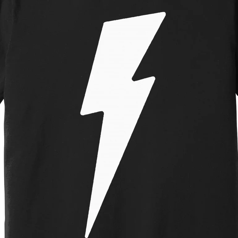 Simple Lightning Bolt In White Thunder Bolt Premium T-Shirt