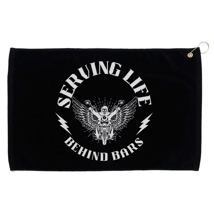 Serving Life Behind Bars Motorcycle Apparel Motorcycle Grommeted Golf Towel