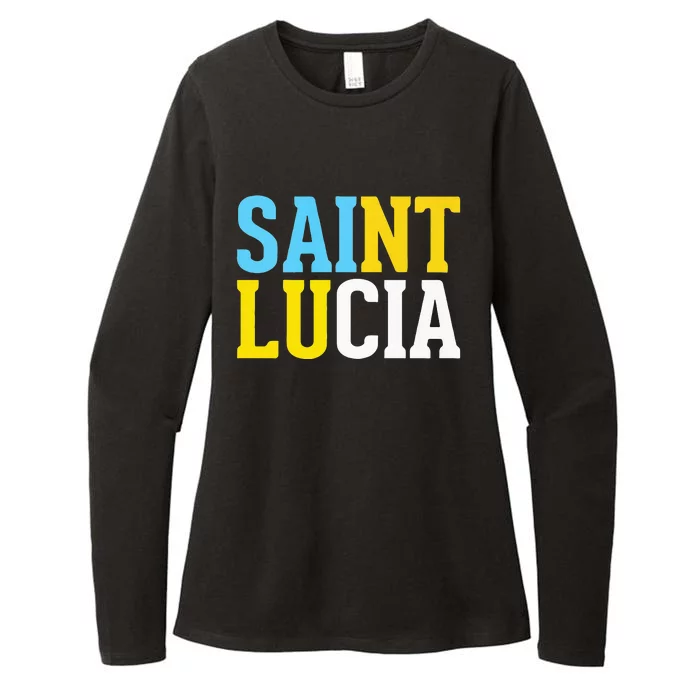 Saint Lucia Bold Color Block Womens CVC Long Sleeve Shirt