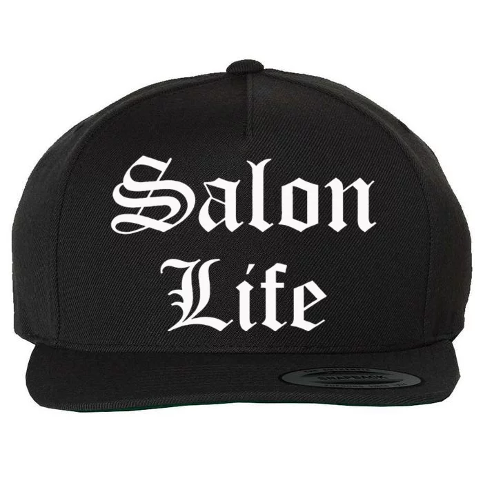 Salon Life Beautician Hairdresser Hairstylist Barber Wool Snapback Cap