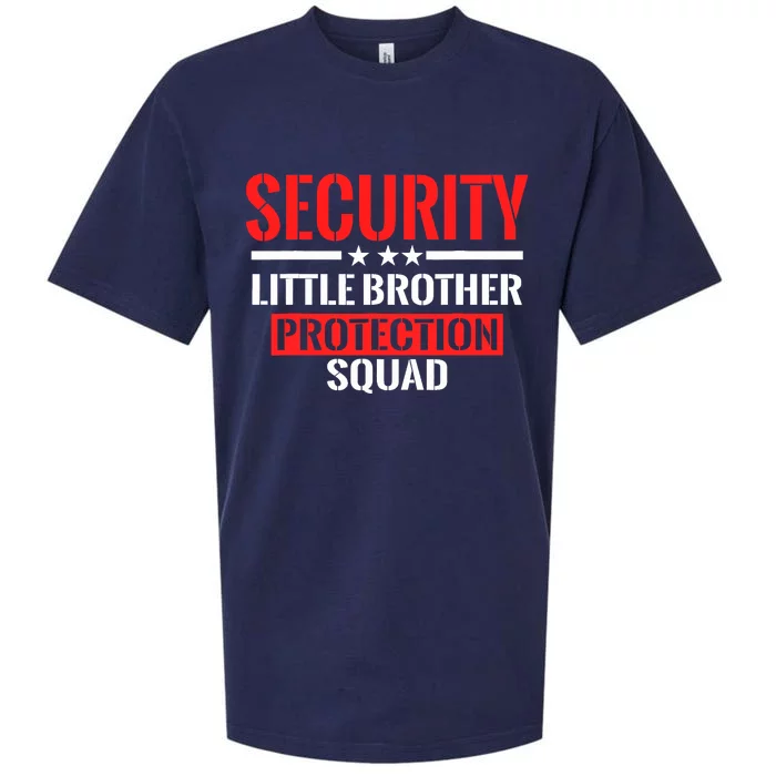 Security Little Brother Protection Squad Birthday Bro Party Sueded Cloud Jersey T-Shirt