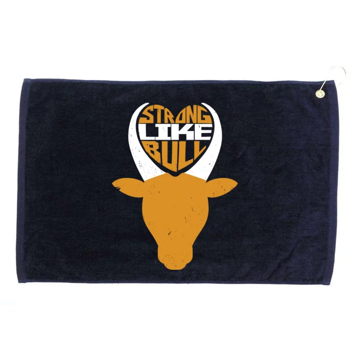 Strong Like Bull Grommeted Golf Towel